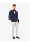 Light Navy Blue Slim Fit Polo Neck Basic Knitwear Sweater 50314189-Vr059 - 5