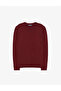 Burgundy Slim Fit Crew Neck Basic Knitwear Sweater 50314192-Vr014 - 7