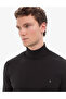Black Slim Fit Turtleneck Basic Sweater 50314202-Vr046 - 3