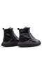 Lilly Lace-up and Zippered Leather Girl's Boots Black - 3