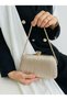 Women's Gold Chain Detailed Long Chain Strap Evening Dress Bag (Suitable for Phone Use) - 2