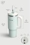 2 Moods Tuck-In Tumbler Leakproof Steel Thermos 900 ml Sprout Green St-240 - 7