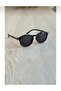 Pera Black Round Oval Unisex Men's Women's Uv400 Protected Bone Trend Sunglasses - 6