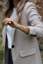 Stone Wool-Effect Blazer - 8