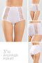 Women's High Waist Lace Side 3-Piece Panties Set 8922 White
