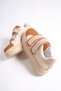 Bellamy Tan Matte Leather Velcro Women's Sports Shoes - 3