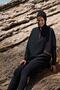 Parachute 3-Piece Black Mesh Pocket Detailed Fully Covered Hijab Swimsuit M2275 - 2