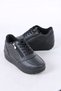 Destry Black Matte Leather Zippered Lace-Up Women's Sports Shoes - 3