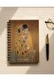 Art Collection Gustav Klimt the Kiss Spiral Notebook - Hard Cover A5 Lined Notebook 14X21 cm