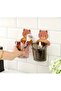 Set of 3 Bear Figured Toothbrush Holders |   Adhesive Wall Sticking Bathroom Organizer - 3