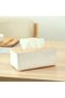Decorative Napkin Holder with Wooden Lid |   Modern and Stylish Desktop Tissue Box - 3