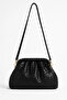 Liora Black Knitted Detailed Portfolio Women's Shoulder, Arm and Hand Bag - 2