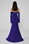 Alfa Beta Strapless Sleeved Mermaid Cut Long Evening Dress 2246613 - 3