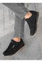 Men's Black Smoked Casual Comfortable Lace-Up Sneaker Sports Shoes - 6