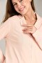 Nina Knitted Long Sleeve Shirt and Pants Set Pajama Set - Light Pink - 2