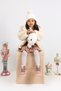 Dinos Plush Fur Collar Detailed Lace Up and Zippered Leather Girl's Boots Powder - 4