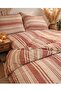 100% Cotton Muslin Duvet Cover Set Double Size with Tile Stripes and Elasticated Flat Sheet 200X220 cm - 5