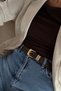 Carla Gold Buckled Women's Seam Detail Belt