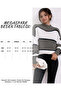 Gray White Half Fisherman Oversize Women's Knitwear Sweater - 2
