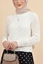 Openwork Patterned Thin Knitwear -Ecru - 3