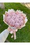 11-Piece Powder Pink Satin Rose Bouquet, Non-Fading Flower, Gift Bouquet for Friend & Mother - 2