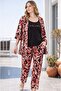 Women's Summer Modal Printed Triple Set 15-18 - 6