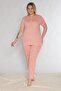 Plus Size Oversized Short Sleeve Pajama Set B780-20 - 2