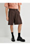 Fabric Shorts Oversized Pleated Chino Buttoned Pocket Detail - 4