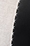 Ivy Leather Detailed Black Throw Pillow Cover 30X50 2547 - 6