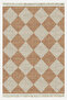 Cotton Rug 5 Mustard Cream Tone Geometric Patterned Decorative Washable Woven Base Rug