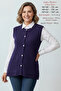 Women's Knitwear Bearded Plus Size Mother Winter Vest