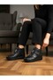 Women's Black Genuine Leather Comfort Full Orthopedic Mother Boots - 7