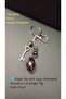 Natural Stone Agate Keychain Charm Bag Ornament Obsidian Steel Chain