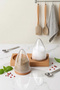 Mika Salt and Pepper Shaker Set of 2 with Wooden Stand - 2