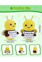 Handmade Crochet Bee Doll with Emotional Support Card, Knitted Wool Plush Toy, Room Decor - 3