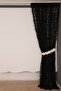 Vakko Model Black Color Rope Curtain Ready Made Buttons Sewn on Rope Curtain 300*270 cm - 7