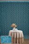 Vakko Model Turquoise Color Rope Curtain Ready Made Buttons Sewn Rope Curtain 300*270 cm