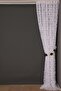 Vakko Model White Color Rope Curtain Ready-Made Buttons Sewn on Rope Curtain 300*270 cm - 7