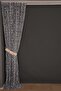 Vakko Model Gray Color Rope Curtain Ready Made Buttons Sewn on Rope Curtain 300*270 cm - 6