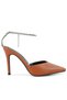 Women Diamante Embellished Stiletto Mule Sandals in Brown - 2