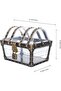 Transparent Pirate Jewelry Case with Lock,Gemstone and Crystal Storage Box for Kids - 3