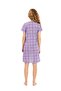 Half Sleeve Cotton Women's Plaid Nightgown Bpj1904 - 2