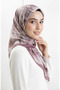 وشاح كهرماني مزخرف 70325-05 بلون البرقوق - 2