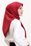 Plain Twill Scarf 19096-10 Claret Red Model Men's Shoes - 2