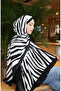 شال كابري منقوش 70354-01 أسود إكرو
