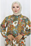 Viscose fabric gathered dress 2094-01 mink - 3