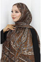 شال بنمط عرقي جانجان 70305-14 بني مرير - 2