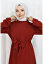 Ruffled skirt belted dress 4103-02 tile - 3