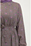Pleated hem dress 0369-01 plum - 4