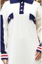 Polo Neck Knitwear Dress with Pocket Detail 0507-03 Beige - 5